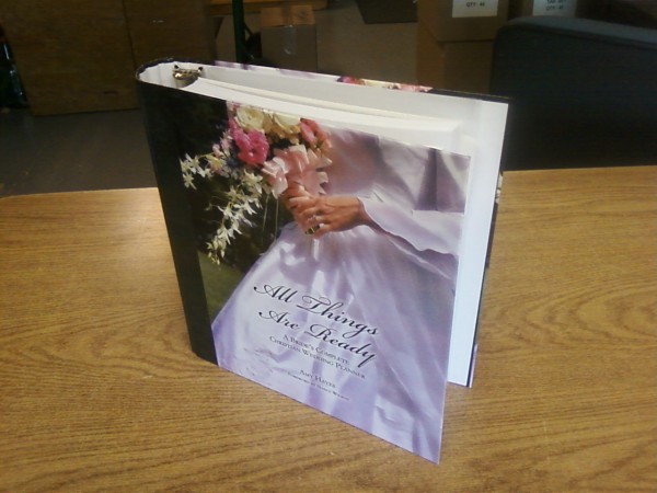 The completed wedding planner binder - All Things Are Ready